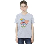 Dumbo Sitting On Books T-Shirt Disney Grey 3-4 Years