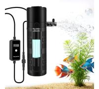 Dumenix 18W Internal Fish Tank Filter with UV Light and Timer, 1200L/H Aquarium Tank Filter for 120-300L Fish Tank Aquariums, Submersible Internal Aquarium Pump with Aeration & Spray