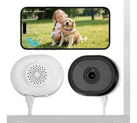 Dumenix 3MP 2K Window Camera with Al Full Color Night Vision 2.4GHz & 5GHz Indoor Cameras Home Security 24/7 Recording View Angle 2 Way Audio Person & Vehicle & Motion Detection（2pcs）