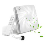 Dumenix 4 Inch Bathroom Extractor Fan, Extractor Fan 100mm with Remote Control, Quiet & Brushless DC Motor, 3 Speeds, Auto Timer, Reversible Ventilation for Kitchen Toilet, IPX4, Wall/Ceiling Mount