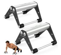 DumetEisen Push Up Bars, Heavy-Duty Stainless Steel Push Up Handles with Non-Slip Base, 660LB Capacity Pushup Stands for Strength Training, Calisthenics & Home Gym Workout Equipment, Black