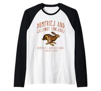 Dumfries and Galloway LOWLANDS Hare Wildlife Raglan Baseball Tee