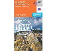 Explorer Active 313 Dumfries & Dalbeattie Map With Digital Version - Orange, Orange One Size