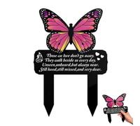 Duminyu Personalised Plaque:Butterfly Memorial Plaque Stake - Grave Ornaments & Memorial Garden Plaques for Graves,Sympathy Bereavement Gift for Dad or Mum,Waterproof Outdoor Cemetery Decoration