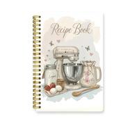 Duminyu Personalised Recipe Book for Own Recipes - A5 Spiral Bound Blank Recipe Notebook with Conversion Chart, 100 Pages Wirebound Journal for Home Cooks, Bakers & Food Lovers