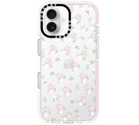 Dumkery Cute Pink Flowers Case Compatible with iPhone 17, Floral Leaf Aesthetic Pattern, Soft TPU Shockproof Bumper Cases Cover for Girls Women