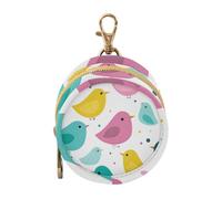 Dummy Bag Adorable Pattern Birds Soother Pods Pacifier Pouch Case Holder Soother Pod Box Pacifier Holder Case Travel Case Attach to Diaper Bags Hold Pacifier for Keys Earphones Lip Balm