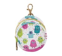 Dummy Bag Colorful Pattern Cute Monsters Soother Pods Pacifier Pouch Case Holder Soother Pod Box Pacifier Holder Case Travel Case Attach to Diaper Bags Hold Pacifier for Keys Earphones Lip Balm