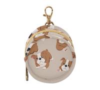 Dummy Bag Cute Dog Design Prints Soother Pods Pacifier Pouch Case Holder Soother Pod Box Pacifier Holder Case Travel Case Attach to Diaper Bags Hold Pacifier for Keys Earphones Lip Balm