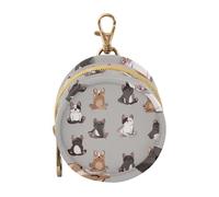 Dummy Bag Cute French Bulldog Dog Soother Pods Pacifier Pouch Case Holder Soother Pod Box Pacifier Holder Case Travel Case Attach to Diaper Bags Hold Pacifier for Keys Earphones Lip Balm