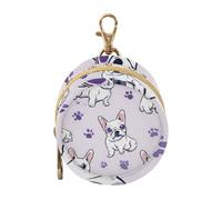 Dummy Bag Cute French Bulldog Soother Pods Pacifier Pouch Case Holder Soother Pod Box Pacifier Holder Case Travel Case Attach to Diaper Bags Hold Pacifier for Keys Earphones Lip Balm