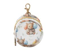 Dummy Bag Cute Happy Wombats Soother Pods Pacifier Pouch Case Holder Soother Pod Box Pacifier Holder Case Travel Case Attach to Diaper Bags Hold Pacifier for Keys Earphones Lip Balm