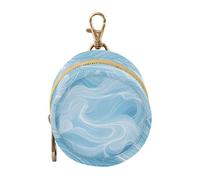 Dummy Bag Digital Blue and White Lines Soother Pods Pacifier Pouch Case Holder Soother Pod Box Pacifier Holder Case Travel Case Attach to Diaper Bags Hold Pacifier for Keys Earphones Lip Balm