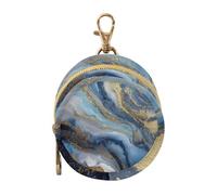 Dummy Bag Gilded Blue Marble Flows Soother Pods Pacifier Pouch Case Holder Soother Pod Box Pacifier Holder Case Travel Case Attach to Diaper Bags Hold Pacifier for Keys Earphones Lip Balm