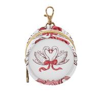 Dummy Bag Hand-Drawn Swans Soother Pods Pacifier Pouch Case Holder Soother Pod Box Pacifier Holder Case Travel Case Attach to Diaper Bags Hold Pacifier for Keys Earphones Lip Balm