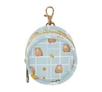 Dummy Bag Loveliness Cute Capybaras Pattern Soother Pods Pacifier Pouch Case Holder Soother Pod Box Pacifier Holder Case Travel Case Attach to Diaper Bags Hold Pacifier for Keys Earphones Lip Balm