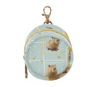 Dummy Bag Loveliness Cute Capybaras Soother Pods Pacifier Pouch Case Holder Soother Pod Box Pacifier Holder Case Travel Case Attach to Diaper Bags Hold Pacifier for Keys Earphones Lip Balm