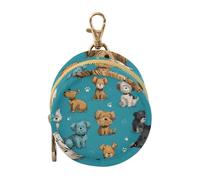 Dummy Bag Pattern Dogs Art Prints Soother Pods Pacifier Pouch Case Holder Soother Pod Box Pacifier Holder Case Travel Case Attach to Diaper Bags Hold Pacifier for Keys Earphones Lip Balm