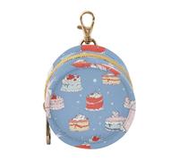 Dummy Bag Pattern Hand-Drawn Cakes Soother Pods Pacifier Pouch Case Holder Soother Pod Box Pacifier Holder Case Travel Case Attach to Diaper Bags Hold Pacifier for Keys Earphones Lip Balm