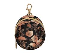 Dummy Bag Pattern Skulls and Gold Roses Soother Pods Pacifier Pouch Case Holder Soother Pod Box Pacifier Holder Case Travel Case Attach to Diaper Bags Hold Pacifier for Keys Earphones Lip Balm