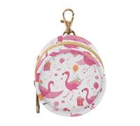 Dummy Bag Playful Pink Bird Soother Pods Pacifier Pouch Case Holder Soother Pod Box Pacifier Holder Case Travel Case Attach to Diaper Bags Hold Pacifier for Keys Earphones Lip Balm