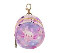 Dummy Bag Prints Adorable Cute Axolotl Soother Pods Pacifier Pouch Case Holder Soother Pod Box Pacifier Holder Case Travel Case Attach to Diaper Bags Hold Pacifier for Keys Earphones Lip Balm