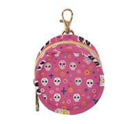 Dummy Bag Skulls Colorful Flowers Soother Pods Pacifier Pouch Case Holder Soother Pod Box Pacifier Holder Case Travel Case Attach to Diaper Bags Hold Pacifier for Keys Earphones Lip Balm
