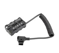 Dummy Battery Pack Dual-sided Dummy Battery WY-VL-F dummy battery D-Tap to Dual-sided NP-F550 Dummy Battery Coiled Cable DC Coupler Accessory for Monitors/LED Video Light/Microphone/