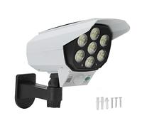 Dummy Camera Monitor Light, Solar Powered Security Camera Fake Surveillance Security Solar Light LED High Brightness Simulation, Surveillance Cameras