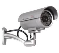 Dummy Camera Security LED Fake Realistic Wall Mount Grey + 2 xBatteries