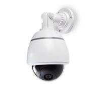 Dummy CCTV Camera Outdoor Large Dome Fake Security Cam with LED Battery Operated