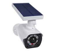 Dummy CCTV Security Camera with LED Floodlight Solar Panel Motion Sensor IP66 UK