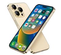Dummy Fake Phone Model, Looks Like Real Phone Dummy Compatible with Phone 14 Pro, Prank Stuff Decoy Pear Non-Working Toy Phone 14 Pro for Kids (Gold)