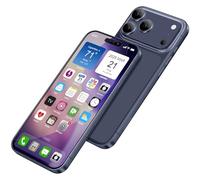 Dummy Fake Phone Model, Looks Like Real Phone Dummy Compatible with Phone 17 Pro, Prank Stuff Decoy Pear Non-Working Toy Phone 17Pro for Kids (Deep Blue)