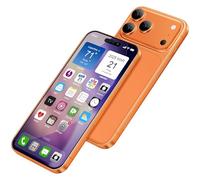 Dummy Fake Phone Model, Looks Like Real Phone Dummy Compatible with Phone 17 Pro, Prank Stuff Decoy Pear Non-Working Toy Phone 17Pro for Kids (Orange)