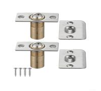 Dummy Knobs or Levers Steel Silver Cabinet Hardware Brass Doors Mechanism for with Spring for Closet 2pcs Stainless Rust-Resistant Door with Catch Latches Ball
