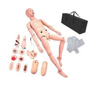 Dummy Patient Care Full Body Mannequin With 24 Item Basic Nursing Operations And Interchangeable Genitals For Students Nursing Education Teaching Medical Training Skills(Male)
