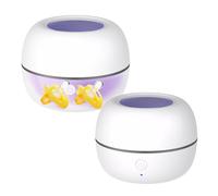 Dummy Uv Steriliser,Portable,Kills 99% of Germs in 3 Mins by 4 Uv Lights,Type-C Rechargeable,for Baby Pacifiers,Dentures and Orthodontics