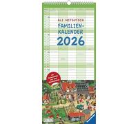DUMONT - Ali Mitgutsch Family Calendar 2026 - Wall Calendar 22 x 50 cm - Family Planner with 5 Columns & Hidden Objects of the Children's Book Classic: With Holiday Chart and Two Timetables
