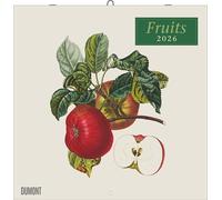 DUMONT - Fruits 2026 - Brochure Wall Calendar 30 x 30 cm with Historical Fruit Illustrations by Pierre Antoine Poiteau, Retro Decoration for Kitchen & Dining Room