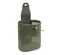 Dump Bag, Draw String Dump Bag, Waist Bag, Foldable Utility Bag with Quick Release Net, Organiser of Belt Films, Waist Storage for Outdoor Hiking, Hunting, Camping, Army Green, 19x23cm, See