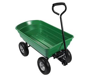 Dump Cart, Capacity 75l, max. load 240kg, Garden Trolley Tipper Trailer Wheelbarrow