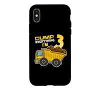 Dump Everything I'm 3 Truck Three Years Old 3rd Birthday Boy Case for iPhone X/XS