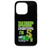 Dump Everything I'm 5 Year Old Garbage Truck 5th Birthday Case for iPhone 13 Pro