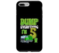 Dump Everything I'm 5 Year Old Garbage Truck 5th Birthday Case for iPhone 7 Plus/8 Plus