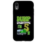 Dump Everything I'm 5 Year Old Garbage Truck 5th Birthday Case for iPhone XR
