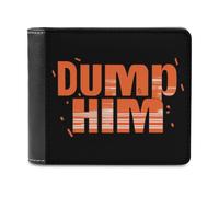 Dump Him Printed Bifold Wallet with Hidden Compartments Pocket Money and Credit Card Holder for Men Women