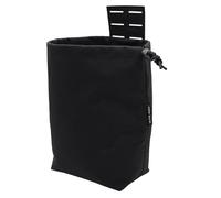 Dump Pouch Tactical Belt Mag Recovery Pouch Roll Up Foldable Mag Pouches Molle Utility EDC Waist Storage Bag(Black)