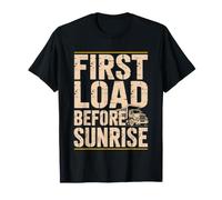 Dump Truck Dad Who Starts Job Before Sun Comes Up Early Pre T-Shirt
