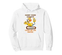 Dump Your Doubts, Load up on Faith! Kids Construction Animal Pullover Hoodie